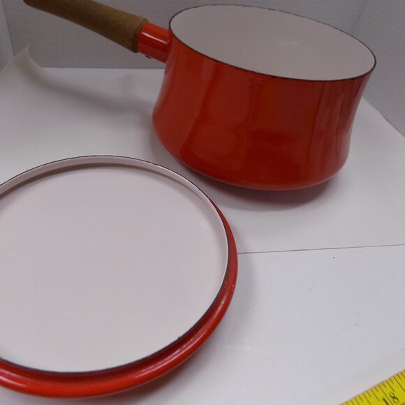 MCM DANSK Kobenstyle Red Enamel Pot 3 qt Jens Quistgaard IHQ France Retro - Picture 8 of 12